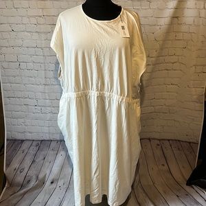 Universal Standard Tee Dress with back elastic vaporous gray 3x BN dress